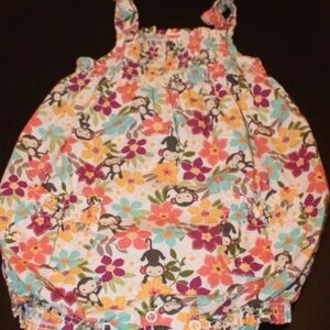 Gymboree Floral Monkey Print Dress - Multicolor